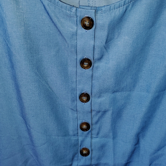 Noracora Sleeveless Shift Dress. Size Large. Blue - Picture 4 of 8